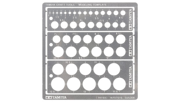 [ T74150 ] Tamiya modeling template (round) 1-12.5mm