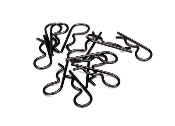 [ TRX-3934A ] Traxxas body clips, heavy duty, black (12)-TRX3934A