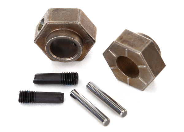 [ TRX-8269 ] Traxxas wheel hubs, 12mm hex (2), stub axle pins (2) fits trx-4 - TRX8269