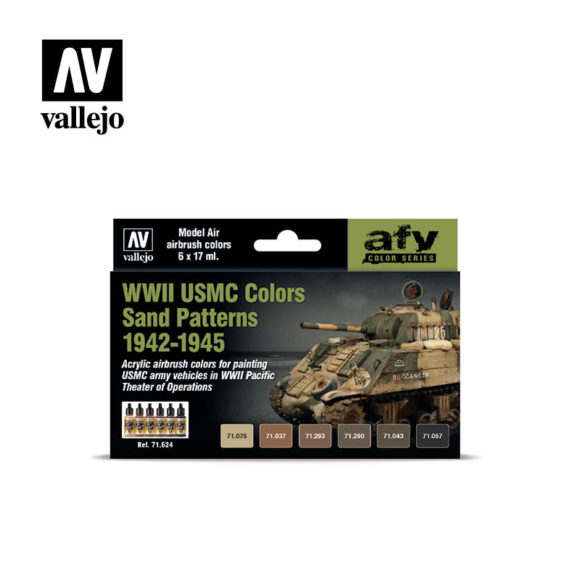 [ VAL71624 ] Vallejo WWII USMC colors snd patterns 1942 - 1945 (6x17ml)