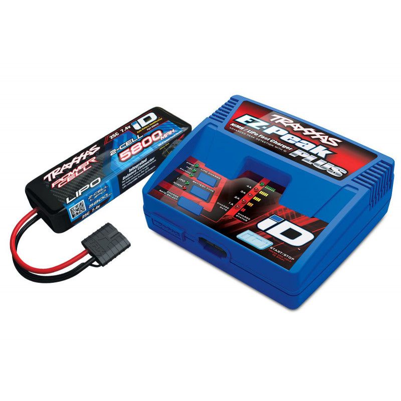 [ TRX-2992GX ] Traxxas 2S (1 x TRX2843X 7.4V lipo bat &amp; 1 x TRX2970GX charger) - TRX2992GX - PROMO normaal € 114.95