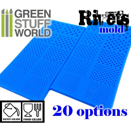 [ GSW1420 ] Green stuff world Silicone molds - RIVETs