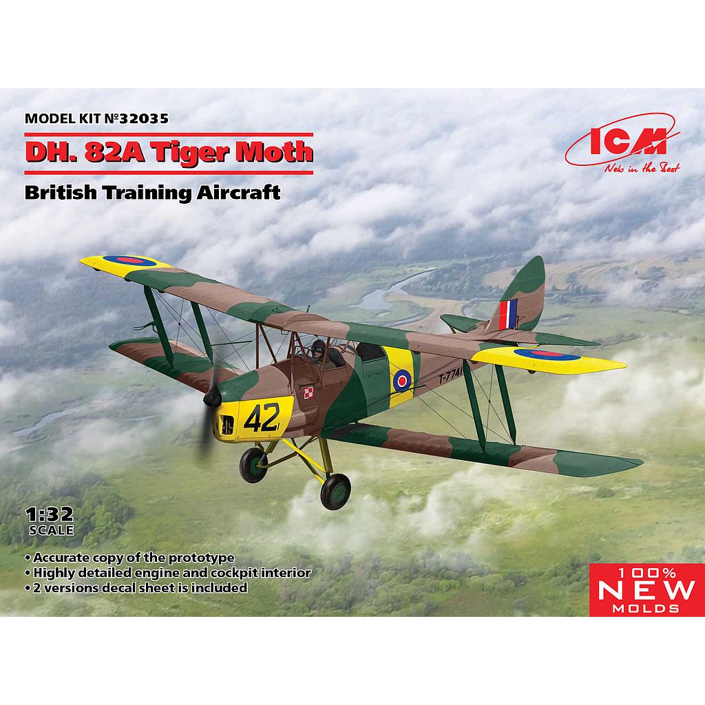 [ ICM32035 ] DH. 82A Tiger Moth British Training Aircraft 1/32