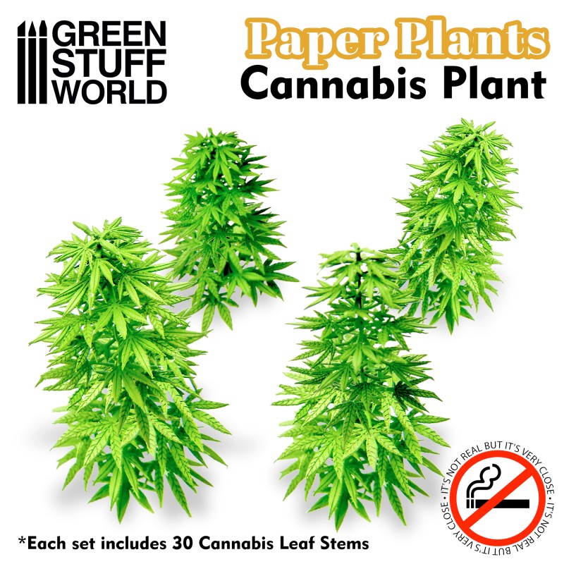 [ GSW10448 ] Green stuff world Paper Plants - Cannabis