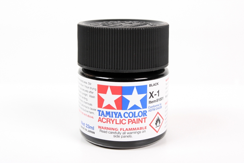 [ T81001 ] Tamiya Acrylic X-1 Black 23ml