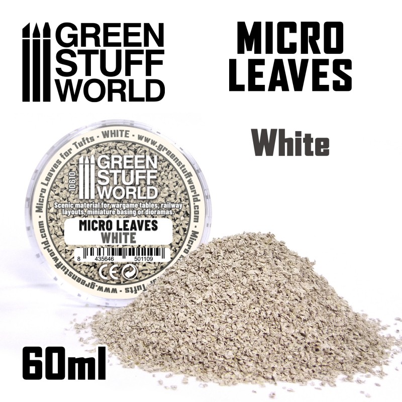 [ GSW10610 ] Green Stuff Micro Leaves - White mix