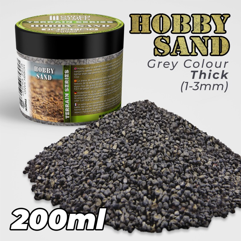 [ GSW11182 ] Green stuff world Thick Hobby Sand - Dark Grey 200ml