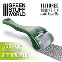 [ GSW10496 ] Green stuf world Rolling pin with Handle - Sett Pavement