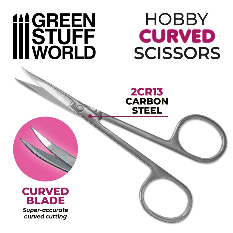 [ GSW3009 ] Green stuff world Hobby Scissors - Curved Tip