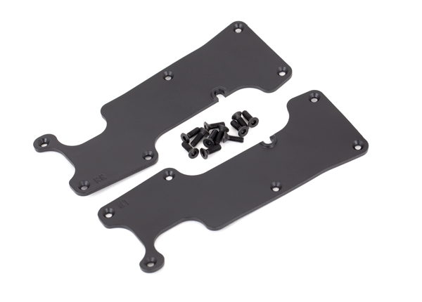 [ TRX-9634 ] Traxxas Suspension arm covers, black, rear (left and right)/ 2.5x8 CCS (12) TRX9634