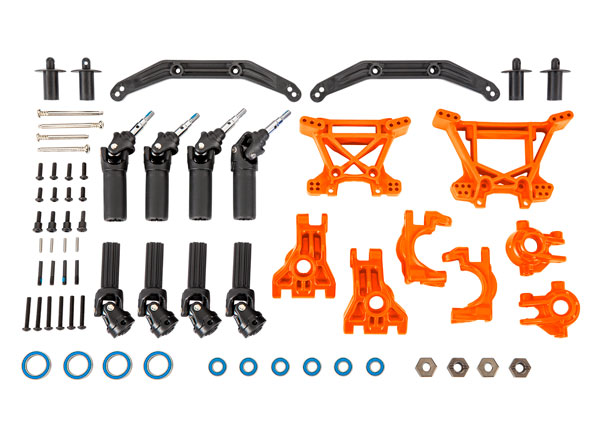 [ TRX-9080T ] Traxxas Outer Driveline &amp; Suspension Upgrade Kit - Orange -TRX9080T