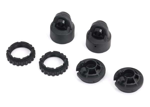 [ TRX-9664 ] Traxxas  Shock caps, GT-Maxx® shocks (2)/ spring perch/ adjusters (2) (for 2 shocks) (for Sledge™) trx9664