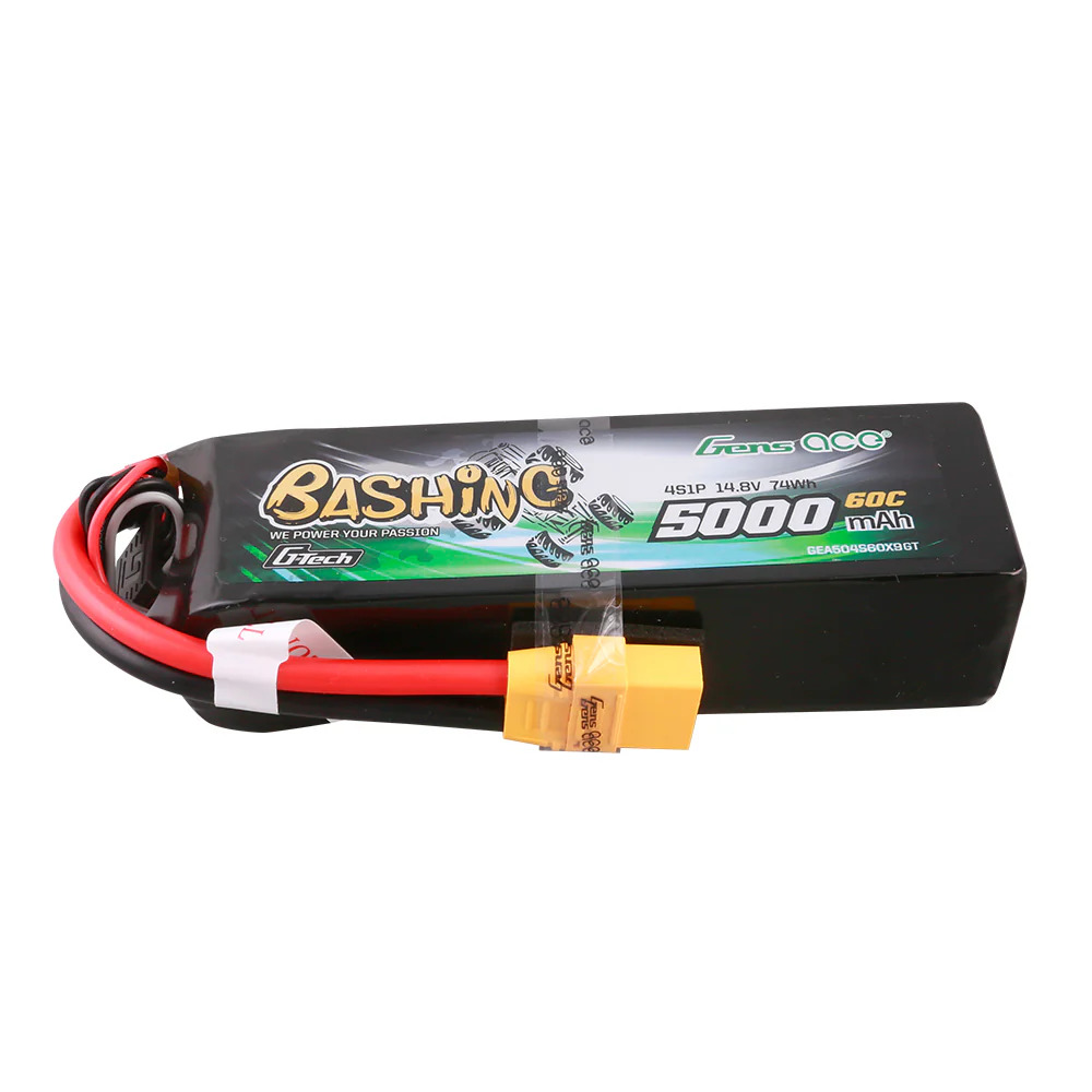 [ GEA504S60X9GT] Gens ace G-tech 5000mAh 14.8V 4S1P 60C Lipo Battery Pack with XT90 Plug-Bashing Series