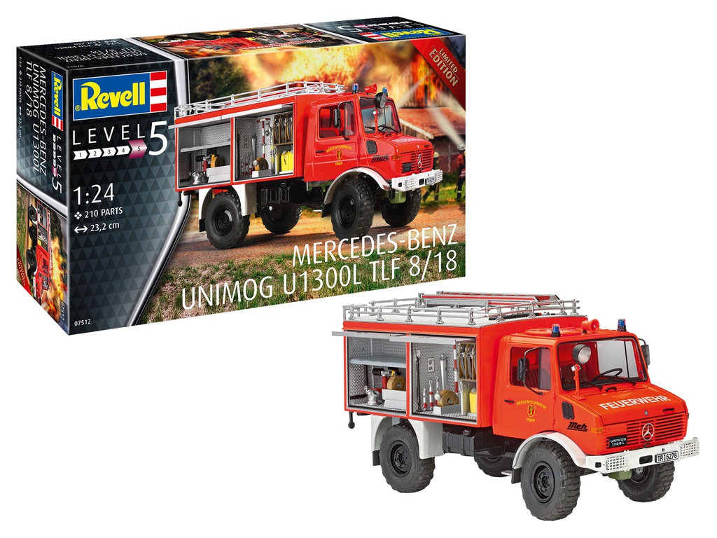 [ RE07512 ] Revell Mercedes-Benz Unimog U 1300 L TLF 8/18