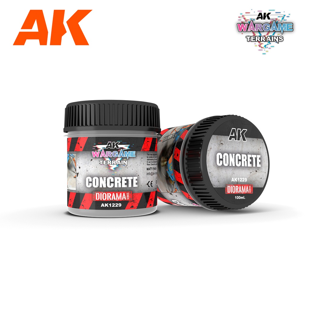 [ AK1229 ] AK-interactive CONCRETE – WARGAME TERRAINS – 100ML