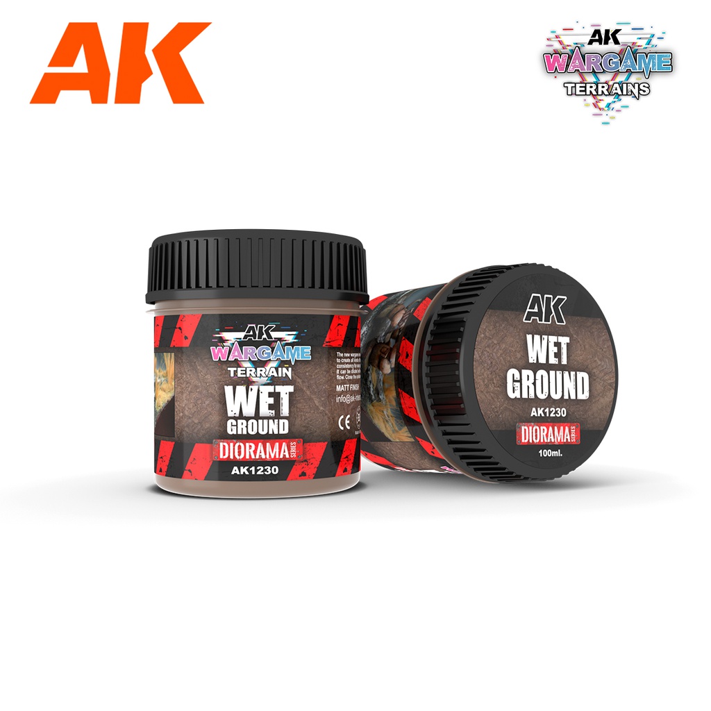 [ AK1230 ] AK-interactive WET GROUND – WARGAME TERRAINS – 100ML