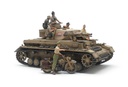 [ T25208 ] Tamiya Panzerkampfwagen IV Ausf.F &amp; Motorcycle (North Africa) 1/35