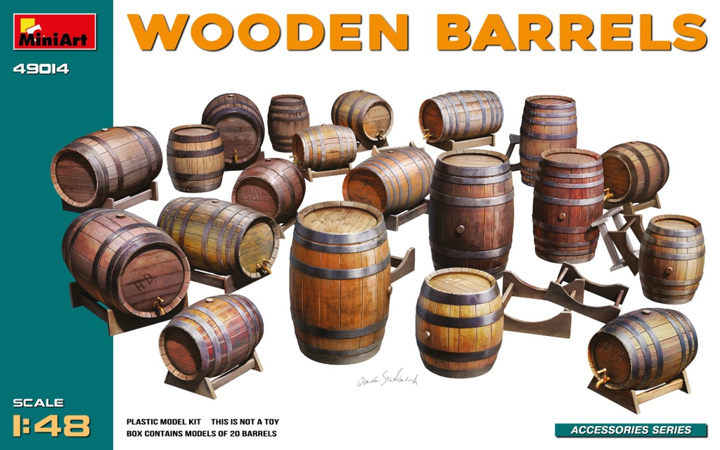 [ MINIART49014 ] Miniart Wooden Barrels 1/48