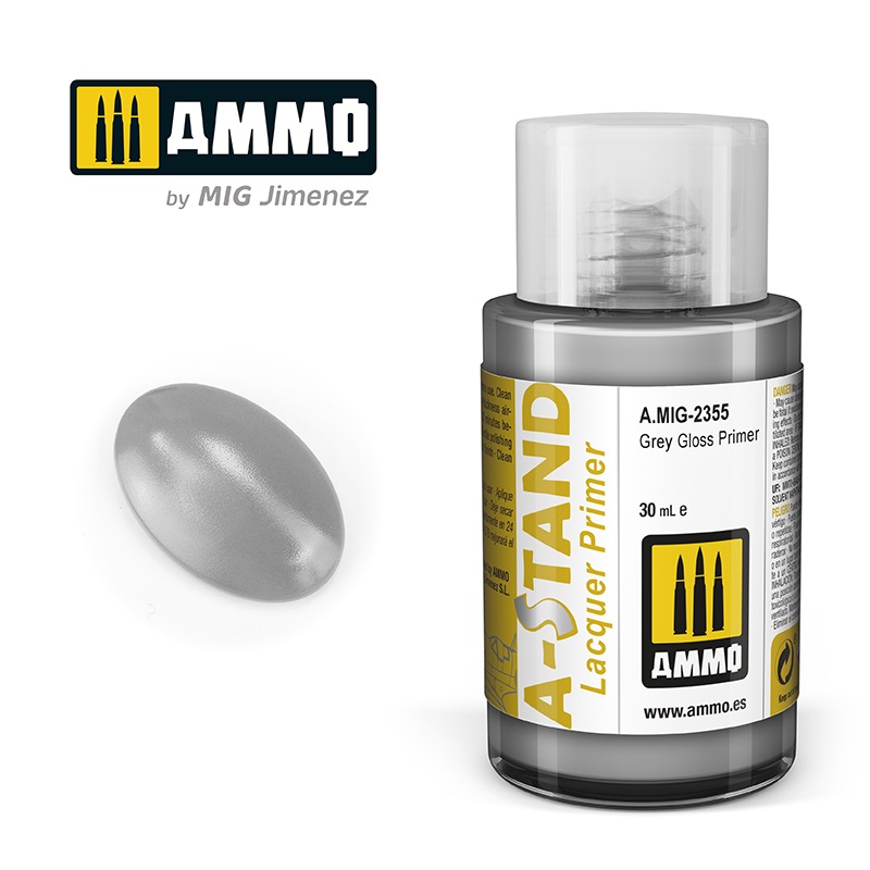 [ MIG2355 ] AMMO A-STAND GREY GLOSS PRIMER 30ML JAR