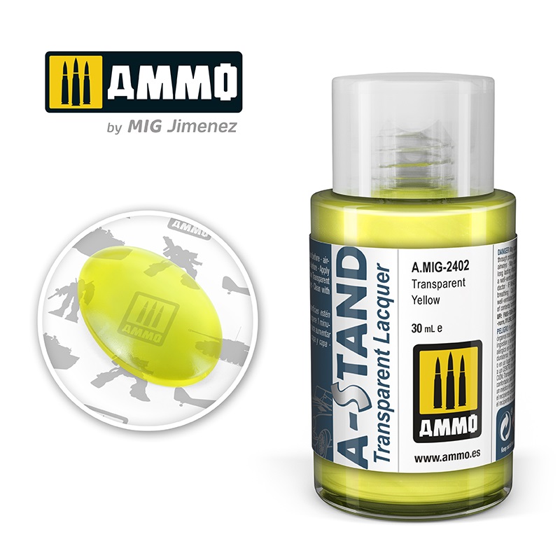 [ MIG2402 ] AMMO A-STAND TRANSPARENT YELLOW 30ML JAR