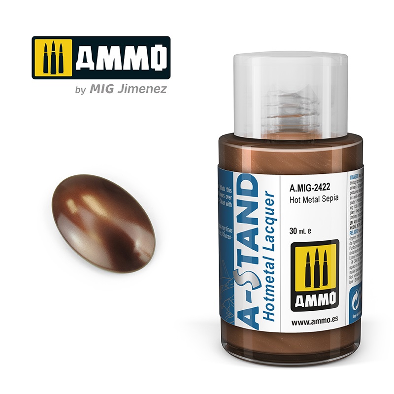 [ MIG2422 ] AMMO A-STAND HOT METAL SEPIA 30ML JAR