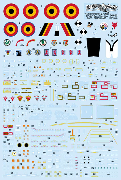 [ DACODCD7262 ] Thunderstreak F-84F nato camouflage data 1/72