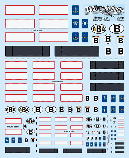 [ DACODCD2404 ] Belgian car number plates