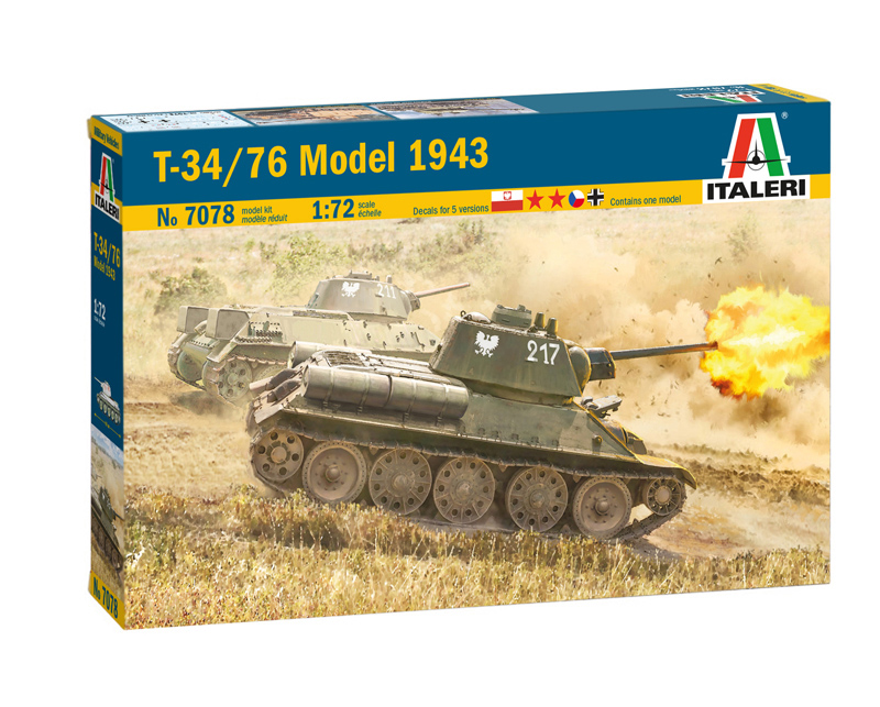 [ ITA-7078 ] Italeri T-34/76 Model 1943 1/72