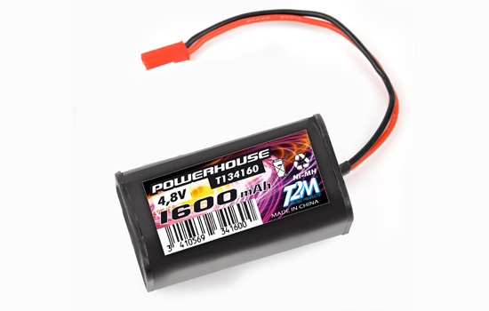 [ T2MT134160 ] T2M Accu RX carre 4.8v 1600 mah met bec stekker