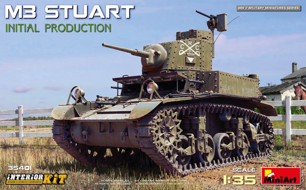 [ MINIART35401 ] Miniart M3 STUART INITIAL PRODUCTION 1/35