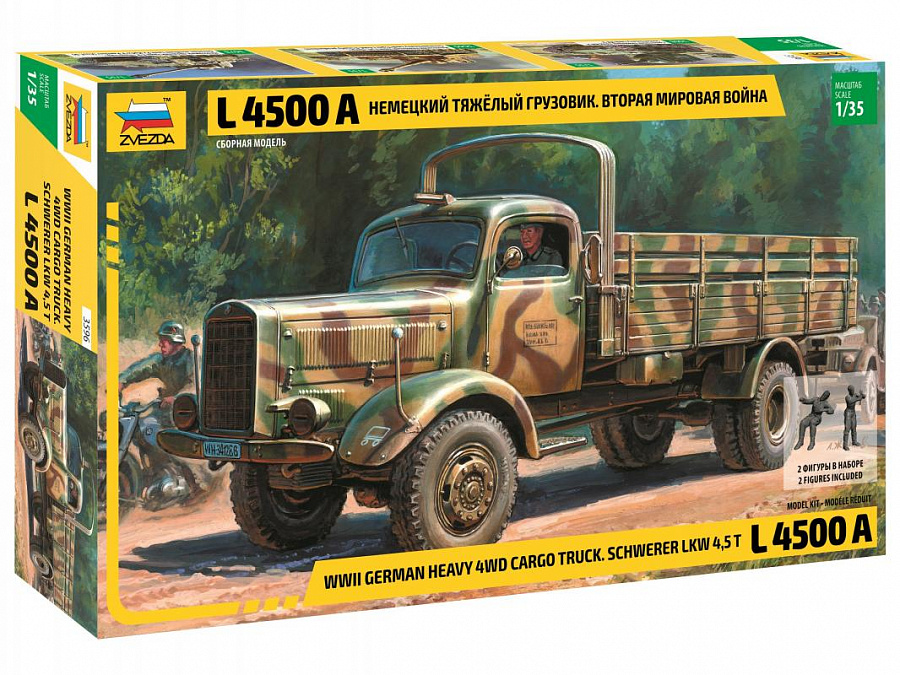 [ ZVE3596 ] Zvezda WWII German heavy 4wd cargo truck. Schwerer LKW 4, 5 t L4500A