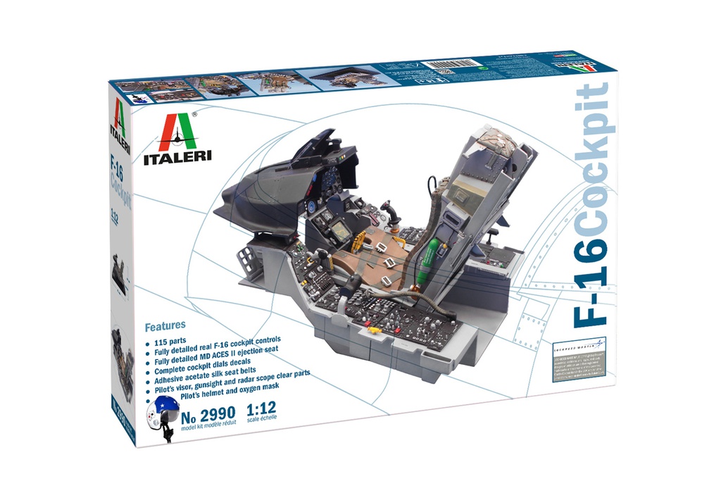 [ ITA-2990S ] Italeri F-16 Cockpit 1/12