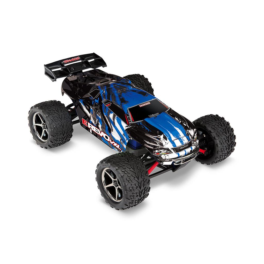 [ TRX-71076-8BLUEX ] Traxxas E-revo VXL 1/16  4x4 brushless TQi, TSM, (incl battery/charger) Blue-TRX71076-8BLUEX