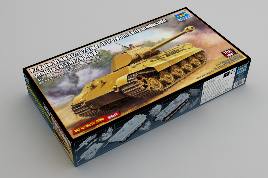 [ TRU00948 ] Trumpeter Pz.Kpfw.VI Sd.Kfz182 Tiger II (Posche Early production vehicle Fgst.Nr.280009 1/16