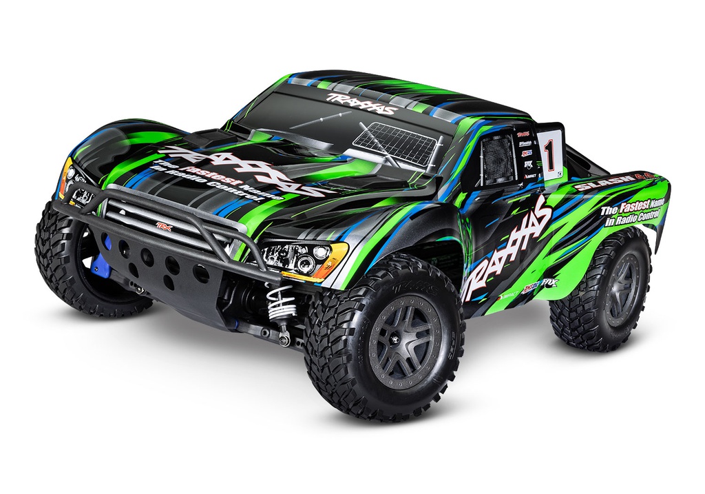 [ TRX-68154-4GRN ] Traxxas Slash 4X4 BL-2s Brushless: 1/10 Scale 4WD Electric Short Course Truck TQ 2.4GHz - Green - TRX68154-4GRN