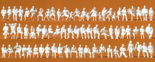 [ PRE16358 ] Preiser 72 figurines miniatures à peindre 1/87 HO