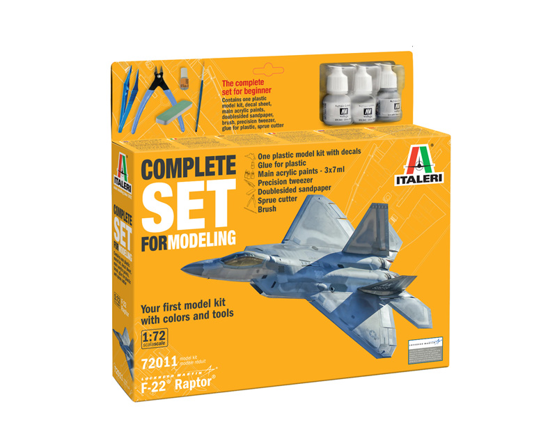 [ ITA-72011 ] Italeri F-22 Raptor - Complete Set For Modeling 1/72