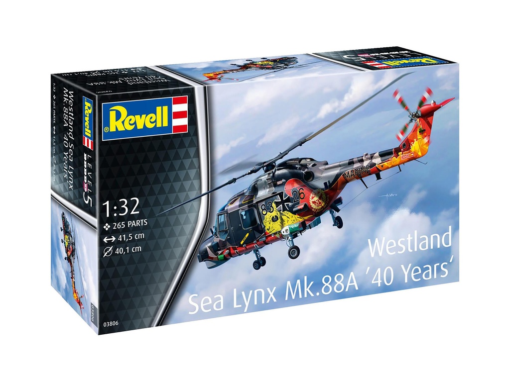 [ RE03806 ] Revell Westland Sea Lynx Mk.88A (40 Years Special Edition) 1/32