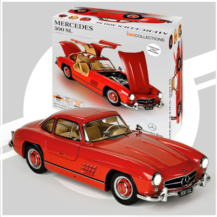 [ IXO-015 ] Ixo collections 1/8 mercedes-benz 300 SL (red) 