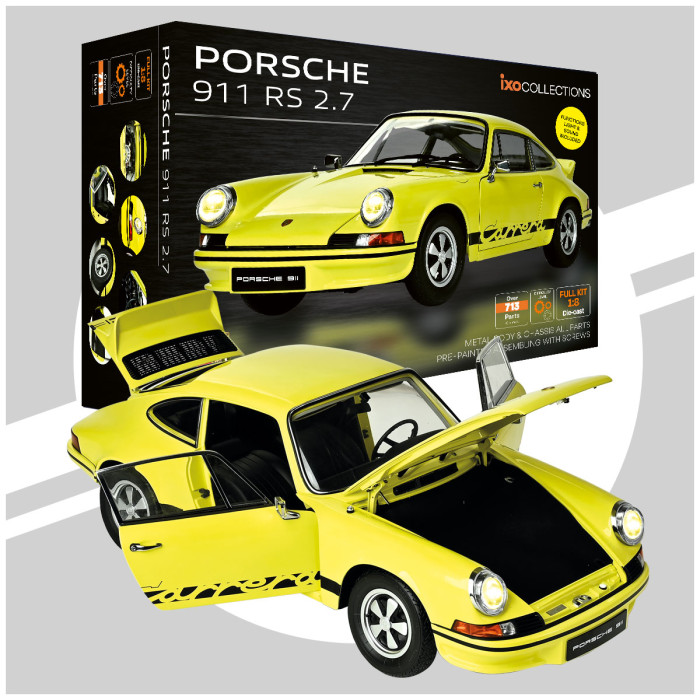 [ IXO-017 ] Ixo collections 1/8 Porsche 911 Carrera RS 2.7 Yellow 