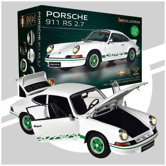 [ IXO-018 ] Ixo collection 1/8 Porsche 911 Carrera RS 2.7 Wit - PRE-ORDER