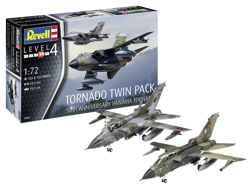 [ RE03801 ] Revell Tornado Twin Pack (50th Anniversary Panavia Tornado) 1/72