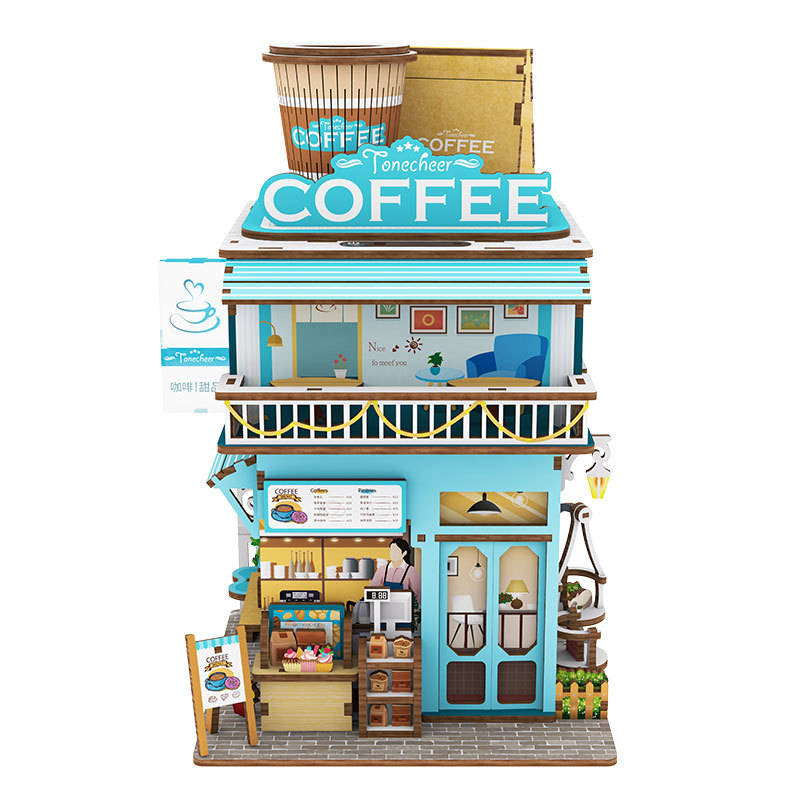 [ TONETQ181 ] Tonecheer Cape Coffee Shop 3D Puzzle