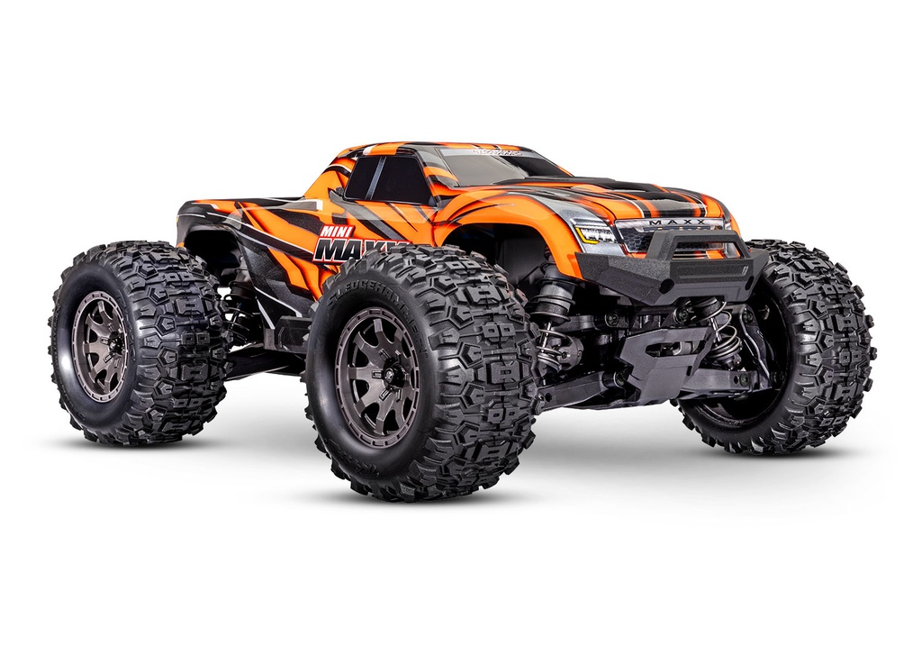 [ TRX-107154-1-ORNG ] Traxxas Mini Maxx BL-2s Orange incl battery &amp; USB charger TRX107154-1ORNG - PRE-ORDER