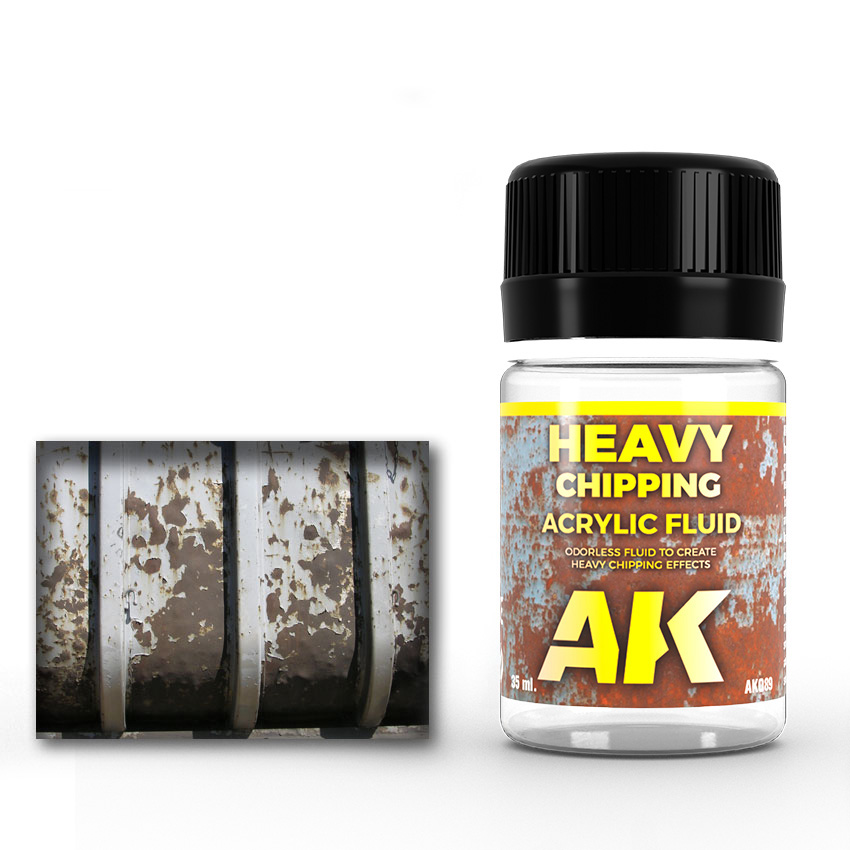 [ AK089 ] Ak-interactive Enamel effects HEAVY CHIPPING EFFECTS ACRYLIC FLUID