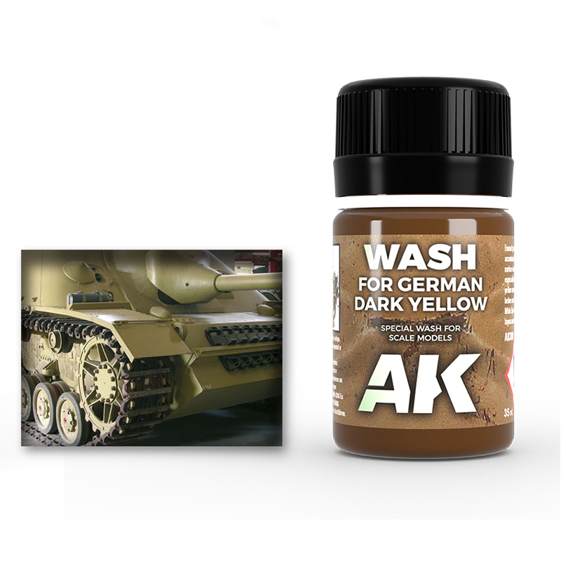 [ AK300 ] Ak-interactive Enamel effects WASH FOR DARK YELLOW VEHICLES