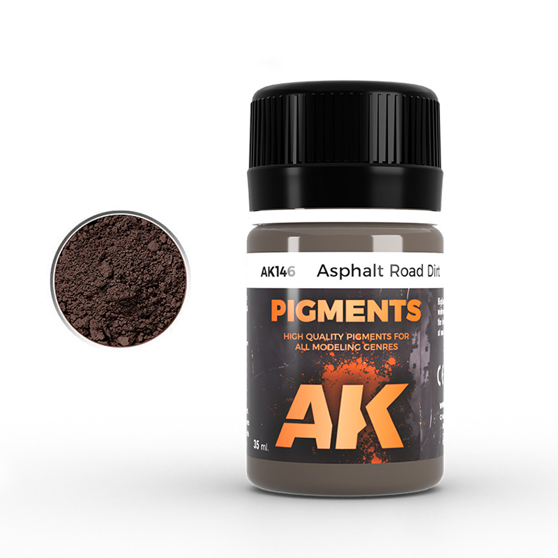 [ AK146 ] Ak-interactive Enamel effects ASPHALT ROAD DIRT PIGMENT