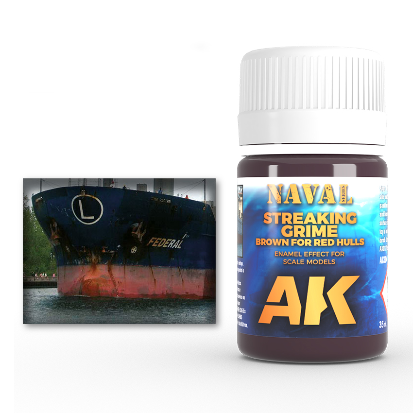 [ AK304 ] Ak-interactive Enamel effects Brown Streaking Grime for Red Hulls