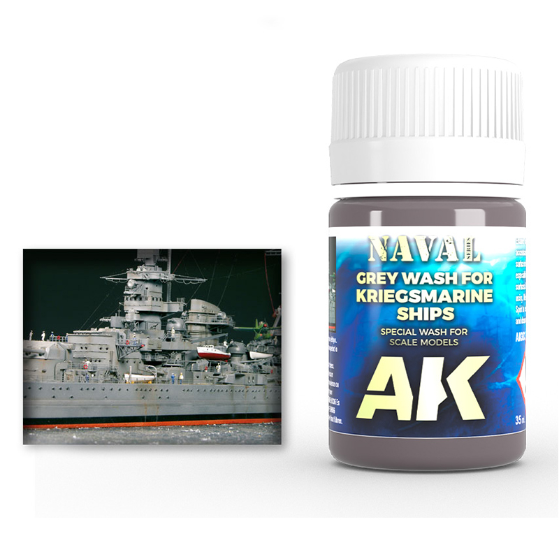 [ AK303 ] Ak-interactive Enamel effects grey wash for kriegsmarine ships