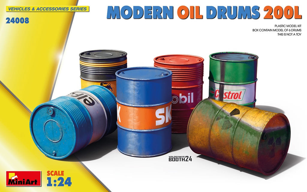 [ MINIART24008 ] Miniart Modern Oil Drums 200l  1/24